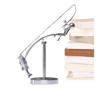 Metal Fisherman Balancing Sculpture 18x10cm Creative Fisherman Statue Balance Art Sculptures The Fishermans Balancing Sculpture for Bookshelf Mantel Beach Cottage Holiday Garden Christmas