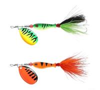 Metal Fishing Lure 10g Rotating for flash Metal Fishing Lure | 360-degree rotating vane, strong for flash, triggers aggressive strikes, for bass trout snakehead, freshwater fishing