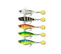 Metal Fishing Lures, Tail Spinners Shads Lure Blade Baits, Metal Vib Blade Lure Sinking Vibration Bait for Freshwater Fishing, 5pcs Pack with 7-20g Weight, 3.3-4.7cm Size(7g)
