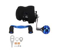 Metal Fishing Reel 7 + 1BB | 6KG Electromagnetic Brake for Big Fish | High Speed 4.7:1 Reel for Sea/Surf/Camping Fishing | Lightweight Aluminum Alloy (OC200 single swing arm left hand)