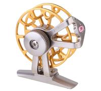 Metal Fishing Reel Fly Fishing Wheel for Rod, Large Capacity | Aluminium Alloy Build, Smooth Reeling with Drag Control, Lake Use, Golden Finish for Anglers
