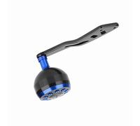 Metal Fishing Reel Handle Knob Durable Replacement Parts for Various Reels Black+Blue 109mm (38mm black and red thunder strong single swing arm)