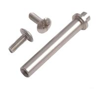 Metal Fishing Reel Handle Shaft Crank Arm Replacement Spare Part 28.9x4mm Silver Tone(1pc)