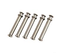 Metal Fishing Reel Handle Shaft Crank Arm Replacement Spare Part 28.9x4mm Silver Tone(5pcs)