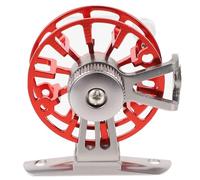 Metal Fishing Reel with Anti Slip Foldable Design for Lakes Rivers | Red Finish, Comfortable Touch Feel, No Shaking Performance, Beginner and Experienced Fisher Use
