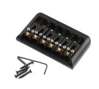 Metal Fixed Hardtail Saddle Bridge Hardtail Roller Saddle Bridge for 6 Strings Electric Guitar