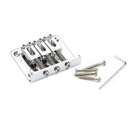 Metal Fixed Hardtail Saddle Bridge Wrench & Screw Top Load Guitar Tailpiece for 3 String Electric Guitar
