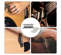 Metal Fixed Hardtail Saddles Bridge With Screws Top Load Guitar Tailpiece For 6 String Electric Guitar Accessories