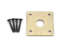 Metal Flat Bottom Jack Plate with Screws Sturdy Replacement for Electric Guitars Including Les Paul Easy Install Guitar Hardware Upgrade or Custom Build