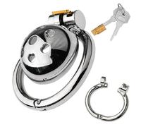 Metal Flat Cock Cage Set with Opening Ring, 304 Stainless Steel Flat Chastity Device for Male Penis Bondage -UKGA10ZP (Same &Cheaper:A, 40mm)