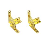 Metal Flat Furniture Hinges, 2 Pcs Zinc Alloy 90 Degree Quadrant Hinges Multicolor for Cabinet Watch Box Jewelry Box(OneColor)