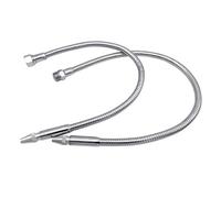 Metal Flexible Cooling Tube 1/2 1/4 3/8 Inch Water Oil Coolant Pipe with Round Head Nozzle to CNC Machine/Milling Lathe(400mm,Outer Thread 1/2)