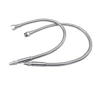 Metal Flexible Cooling Tube 1/2 14 38 Inch Water Oil Coolant Pipe with Round Head Nozzle to CNC Machine Milling Lathe(400mm,Outer Thread 1/2)