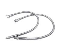 Metal Flexible Cooling Tube 1/2 14 38 Inch Water Oil Coolant Pipe with Round Head Nozzle to CNC Machine Milling Lathe(400mm,Inner Thread 3/8)