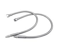 Metal Flexible Cooling Tube 1/2 14 38 Inch Water Oil Coolant Pipe with Round Head Nozzle to CNC Machine Milling Lathe(500mm,Inner Thread 1/2)