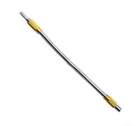 Metal flexible drill extension bit with hexagonal ends for hand and electric drills to access and drill in challenging tight spaces effectively (yellow)