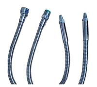 Metal Flexible Water Oil Cooling Tube Pipe 400-700mm with Round Head Nozzle for CNC Machine/Milling Lathe 1/2 3/8 1/4 Inch(800mm,1/4_External Thread)