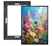Metal Floater Frame for 30x40cm Canvas Paintings with 0.98in Deep,Black | DIY Canvas Frame Vertical or Horizontal,Floating Frame for 12x16in Canvas Prints Oil Painting Diamond Painting Abstract Print