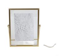 Metal Floating Photo Frame with Acrylic Sheets for Displaying Photos Artwork Pressed Flowers 15x15cm/ 20x15cm/ 22.5x17.5cm Gold/Black(gold - 6 inches)