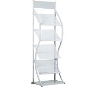 Metal Floor Stand for White Portable BrochureFreestanding Magazine Rack Marketingfor Schools and Offices