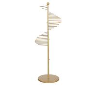 Metal Floor Standing Scarf Display Rack - Pivoting Stand for Easy Viewing, Space-Saving Organizer for Scarves, Belts, Shawls in Clothing Stores