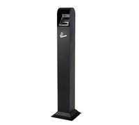 Metal Floor-Standing Trash Can with Lock and Removable Inner Bin, Ideal for Home or Office Use, Suitable for Indoor and Outdoor Settings