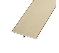 Metal Floor Transition Strip for Doorways, T Molding Laminate Tile Floor Flat Divider Strip Edging Trim, 3 PCS Waterproof Threshold Gap Cover(Antique Bronze)