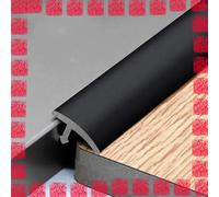 Metal Floor Transition Strip, Height Adjustable Threshold Cover, Black Doorway Divider for Easy Floor Transition, Durable Edge Protector for Smooth Surface Finish