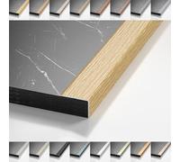 Metal Floor Transition Strip, Stair Edge Protector 1 m Long Threshold Bars for Laminate Floor/Vinyl/Tile, Floor Joining Cover Strips Edging Trim(Light Oak,20 mmx8 mm)