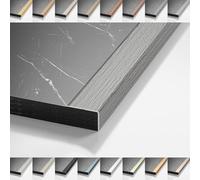 Metal Floor Transition Strip, Stair Edge Protector 1 m Long Threshold Bars for Laminate Floor/Vinyl/Tile, Floor Joining Cover Strips Edging Trim(Gray Oak,20 mmx8 mm)