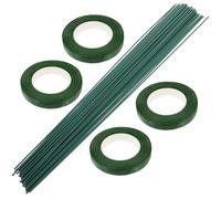 Metal Floral Stem Wire for Floral Designers and Craft Hobbyists | Green Support for Weak Stems, Multi-stem Bundling, Custom Shaping, Felt Flowers, Bouquets