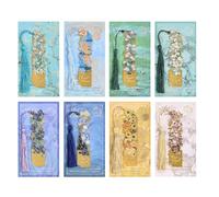 Metal Flower Bookmark Set 8 Pieces-Aesthetic Reading Page Markers, Durable Decorative Literary Accessory, Vintage Journal Bible Companion, Elegant Study Book Lover Gift, Portable Office School Reading