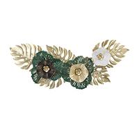 Metal Flower Leaves Wall Art, Europe Style Vintage Iron Art 3D Wall Sculpture Leaf Wall Hanging Rustic Wall Decor for Living Room Bedroom
