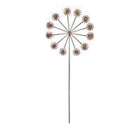 Metal Flower Stake - 40 cm Rustic Garden Decor | Iron Weatherproof Outdoor Yard Art, Adjustable Petals Flower Sculpture For Lawn Pathway Porch Planters Patio Decoration All Season Floral Accent