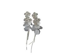 Metal Flower Tassel Earrings, Modify Facial Contours, Exquisite And Fashionable, Suitable For Women's Daily Commute And Social Occasions