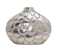 Metal Flower Vase Silver TIMGAD
