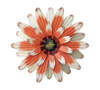 Metal Flower Wall Decor Daisy Garden Ornaments Hanging Flower Sculpture for Fence Decoration White