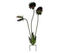 Metal Flowers Garden Stake - Carnival Whimsical Decoration - Decorative Garden Stakes - for Spring Home Indoor Landscape Backyard Party