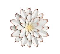 Metal Flowers Wall Decor Indoor Outdoor Metal Wall Art for Farmhouse Home Living Room Bedroom Bathroom Garden Decor - 12 Inch - White