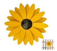 Metal Flowers Wall Decor - Sunflower Metal Flowers Decor | Metal Wall Art Decorations Hanging | Metal Daisy Flower Decor | Iron Floral Home Daisy Decoration For Bedroom, Living Room, Bathroom,