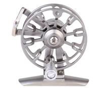 Metal Fly Fishing Reel Front Wheel with Drag for Fisher | Alloy Build, Silver Finish, Large Line Capacity, Portable Design, Smooth Operation