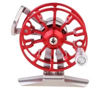 Metal Fly Fishing Reel Wheel Alloy Portable Lightweight Red | Assorted Style, Comfortable Touch, Energy-saving Design, Beautiful Appearance, for Fisher Use Random Style