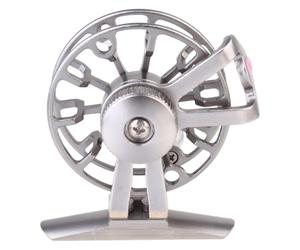 Metal Fly Fishing Reel with Front Drag, Alloy Silver for Fisher | Large Line Capacity, Portable Build, Smooth Operation, Comfortable Touch, Suitable for Fly Fishing and Fish