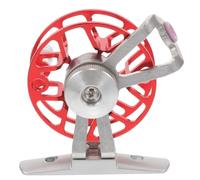 Metal Fly Fishing Reel with Large Line Capacity, Lightweight Alloy | Smooth Operation and Comfortable Touch, Red Finish, for Fly Fishing Use, Assorted Style, Fisher Gear Random Style