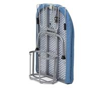 Metal Foldable Iron Board with Iron Holder, RAINHOL Small Ironing Board Tabletop with Heat Resistant Cover, 31x12 Mini Compact Ironing Table for Dorms, Aprtment, Blue