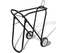 Metal Foldable Saddle Rack with Wheels
