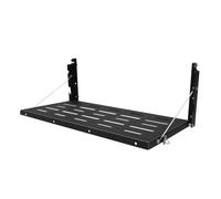 Metal Foldable Tailgate Table, Tailgate Folding Table, Dining Table 62.74 x 31.24cm, Storage Shelf, Holds Food Everyday Items, Black