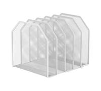 Metal Folder Organizer - Sturdy Adjustable Storage Mesh Document File Holder | Home Office, Office, School, Students, Family, Men, Books, Teaching, Five Grids, Consulte la descripción