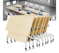 Metal Folding Conference Table for Office Meetings | Stylish Square Design for Team Collaboration and Workspaces | Ideal Seminar Table for Professional Environments