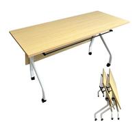 Metal Folding Conference Table for Office Meetings | Stylish Square Design for Team Collaboration and Workspaces | Ideal Seminar Table for Professional Environments